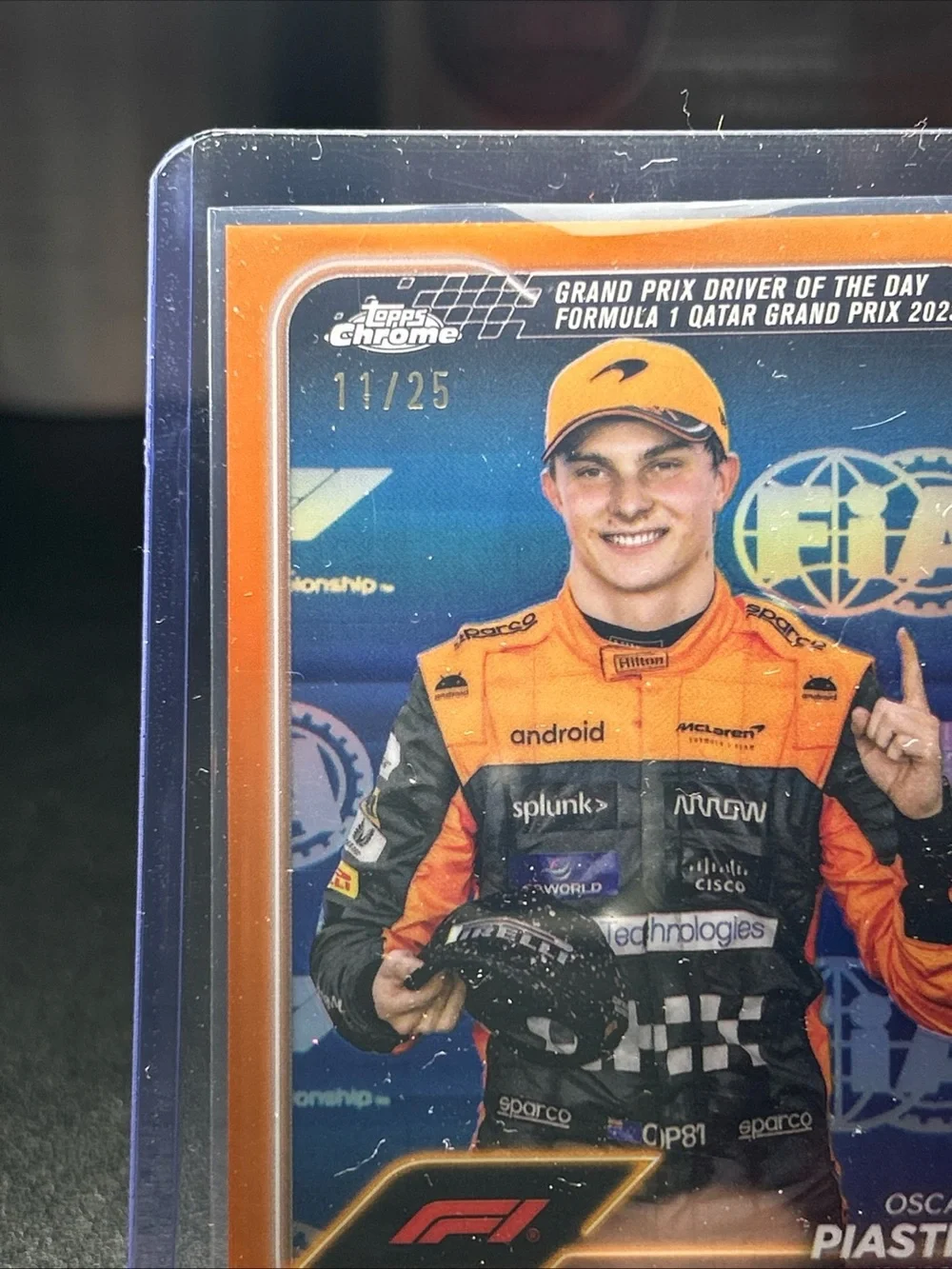 Oscar Piastri Topps Chrome F1 Orange /25